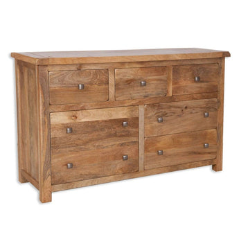 a wooden dresser in a wooden cabinet 