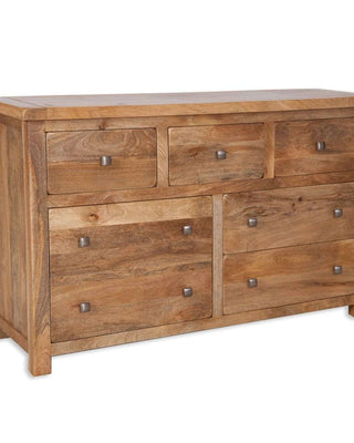 a wooden dresser in a wooden cabinet 