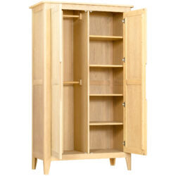 Double All Handing Wardrobe with Shelving