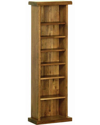 a book case sitting on top of a shelf 