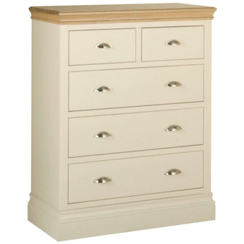 Cassis Painted 3 + 2 Drawer Chest Inspired Rooms