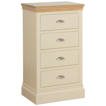 Cassis Painted 4 Drawer Bedside Cabinet Inspired Rooms