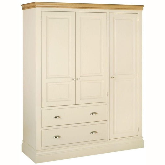 Cassis Painted 3 Door Triple Wardrobe