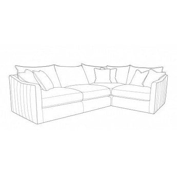 a black and white photo of a white couch 