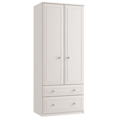 Double Tall 2 Drawer Gents Wardrobe