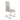 a white chair sitting in front of a wooden chair 