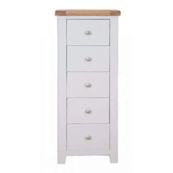 Havana French Grey 5 Drawer Tall Chest Inspired Rooms