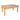a wooden chair sitting in front of a wooden bench 