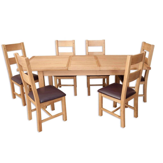 Havana Oak 160 cm Extending Dining Table