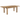 a wooden chair sitting under a wooden table 