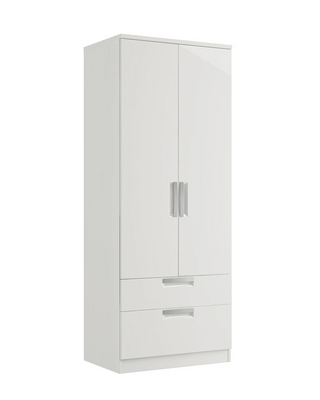 Milan Double Tall 2 Drawer Gents Robe ( With One Deep Drawer) Inspired Rooms