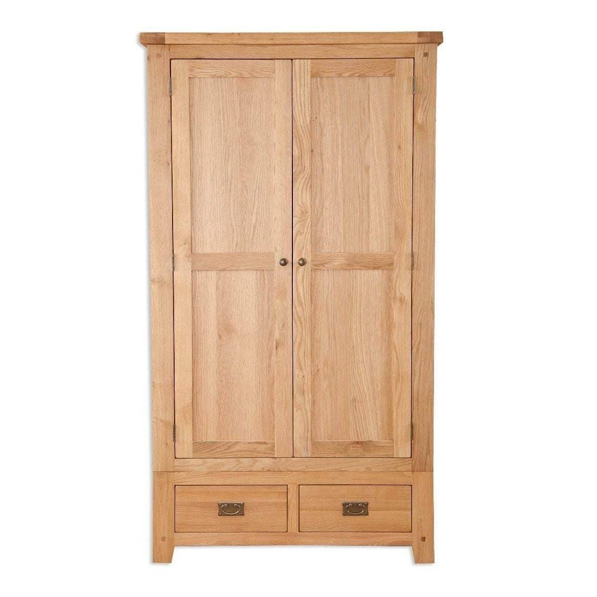 New Havana Oak 2 Door 2 Drawer Wardrobe