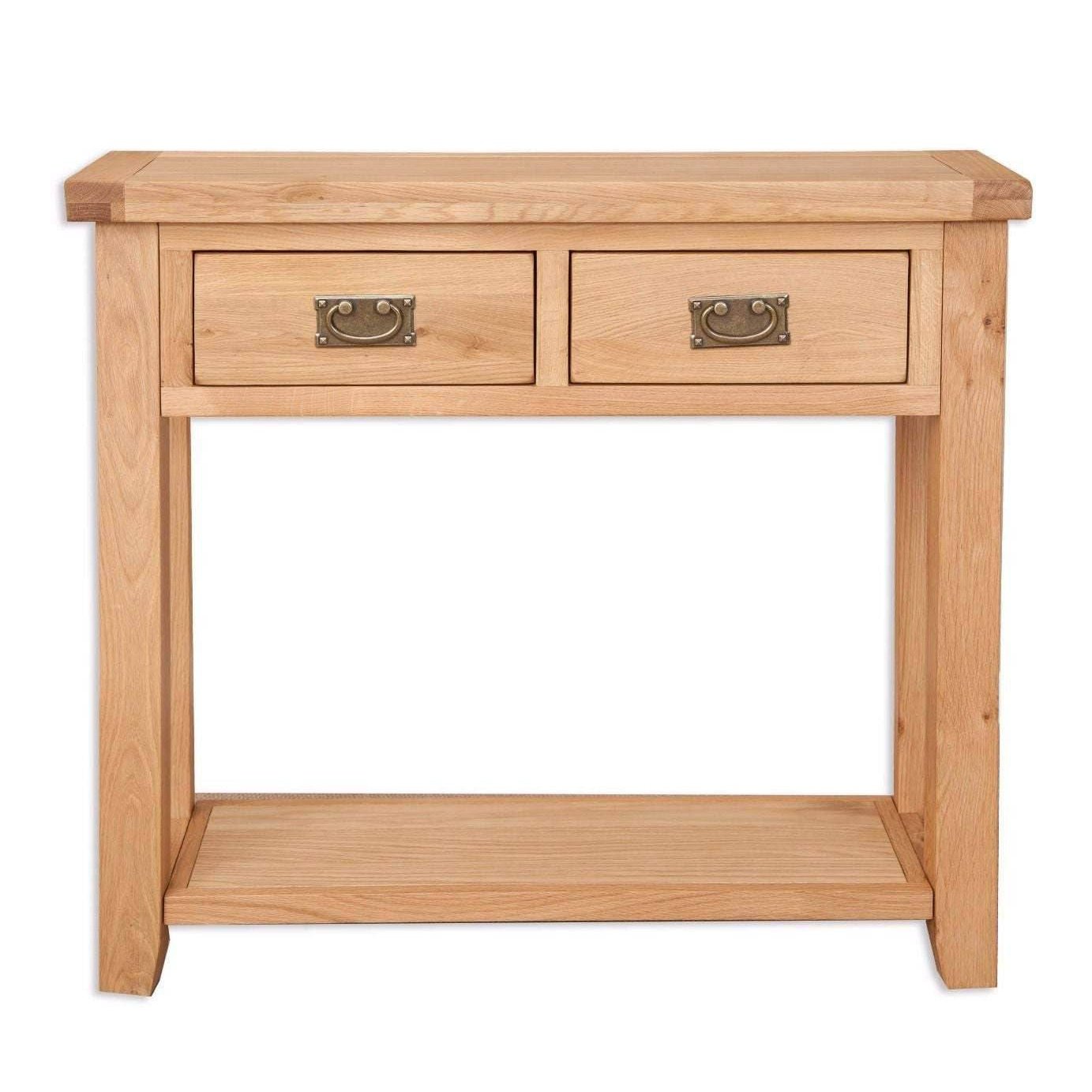 New Havana Oak 2 Drawer Console Table