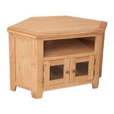 New Havana Oak Glazed Corner TV Cabinet - Inspired Rooms