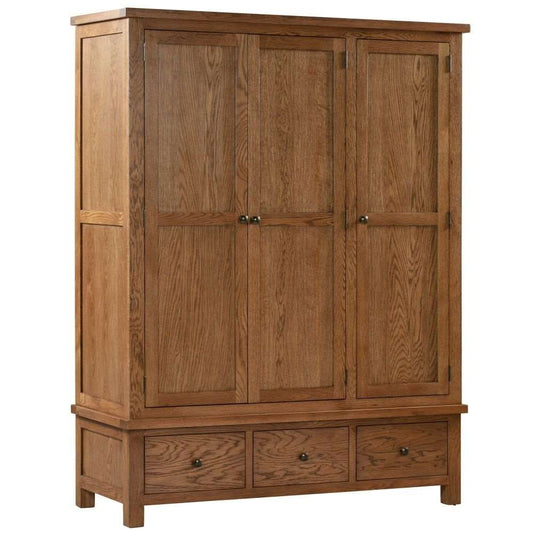 Triple Wardrobe With 3 Drawers