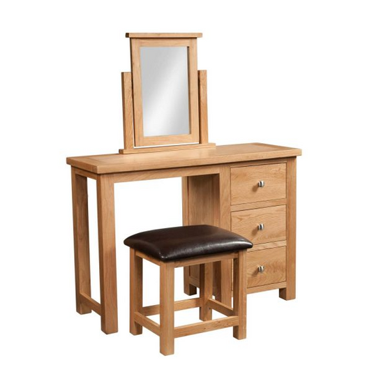 Single Pedestal Dressing Table + Stool