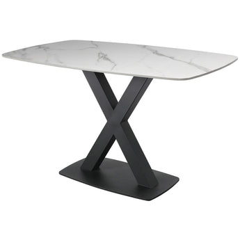 Stone Small Fixed Dining Table - White or Grey - Inspired Rooms