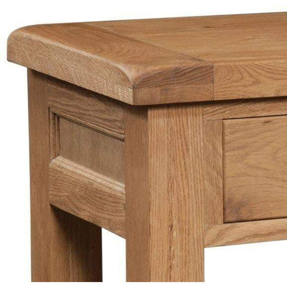 Trafalgar Oak Console Table with 1 Drawer Inspired Rooms