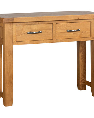 Trafalgar Oak Console Table with 2 Drawers Inspired Rooms