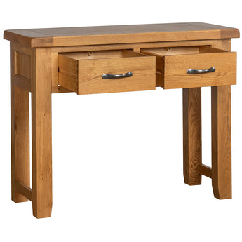 Trafalgar Oak Console Table with 2 Drawers Inspired Rooms