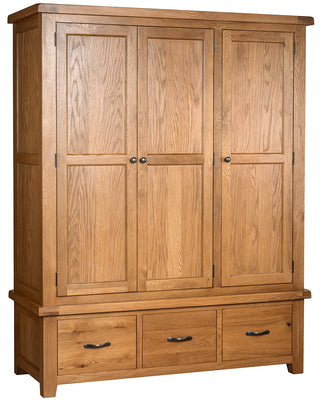 Triple Wardrobe with 3 Drawers Inspired Rooms