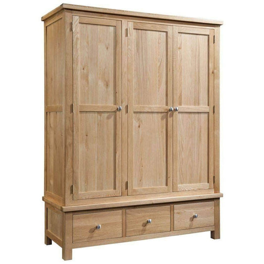 Triple Wardrobe With 3 Drawers