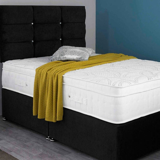 1000 Pocket Sprung, Memory Foam Mattress, relieves pressure points.