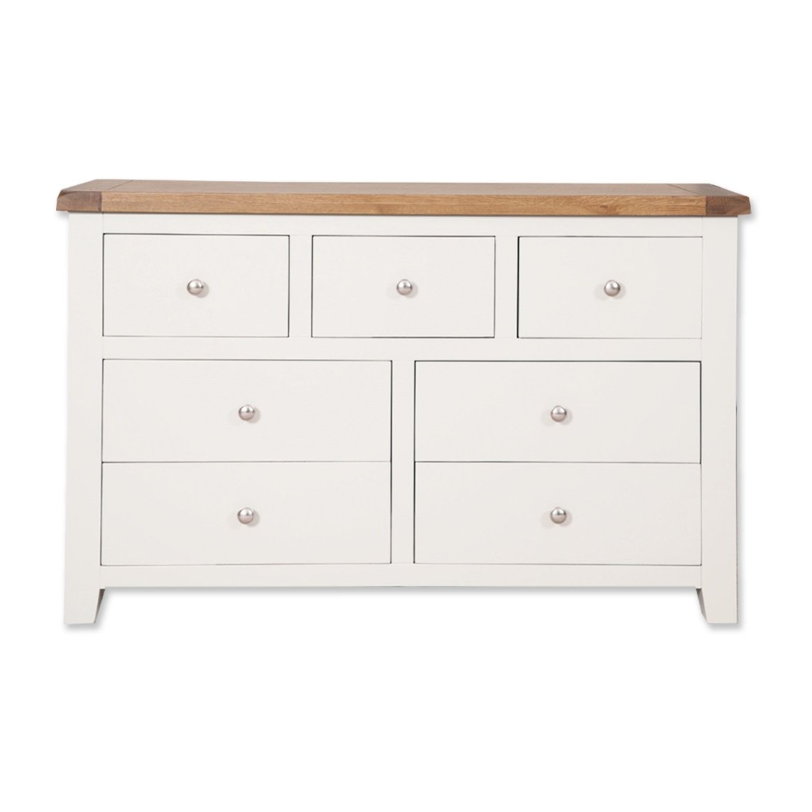 White 3/4 Chest of Drawers