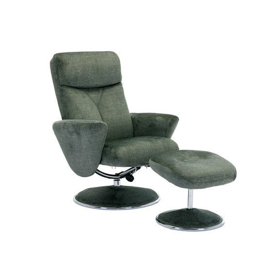 The Bellingham Swivel Reclining Chair and Stool